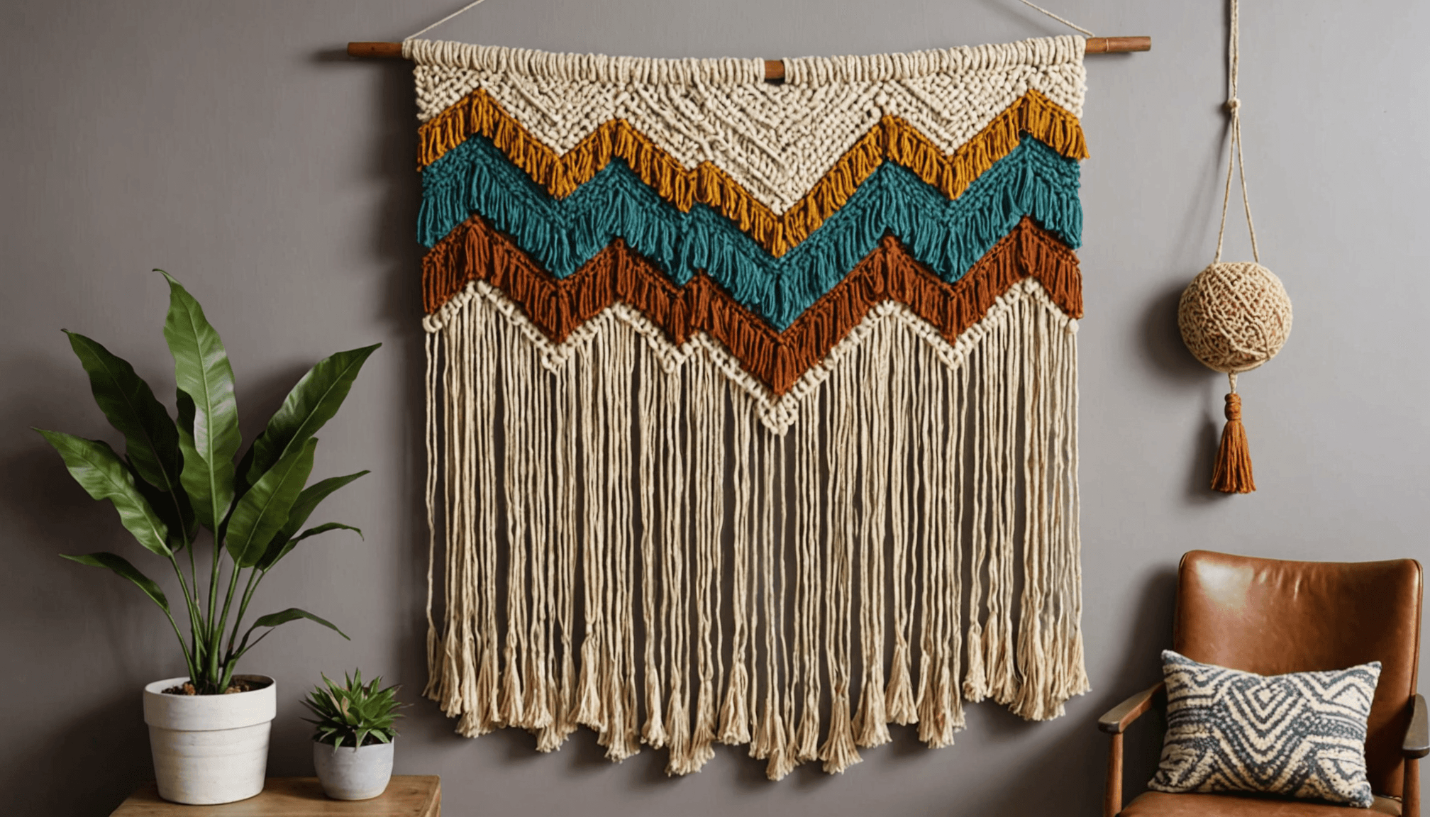 Yarn Wall Hangings and Weaving Crafts