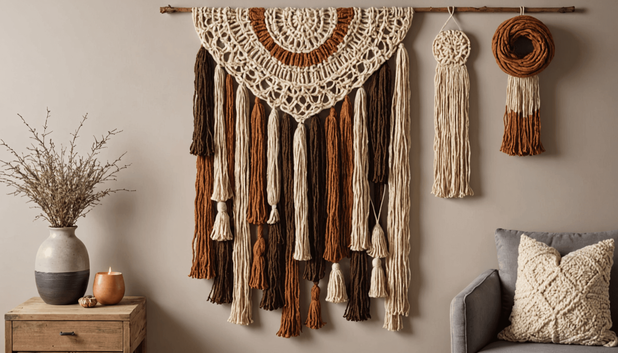 Yarn Wall Hangings and Weaving Crafts